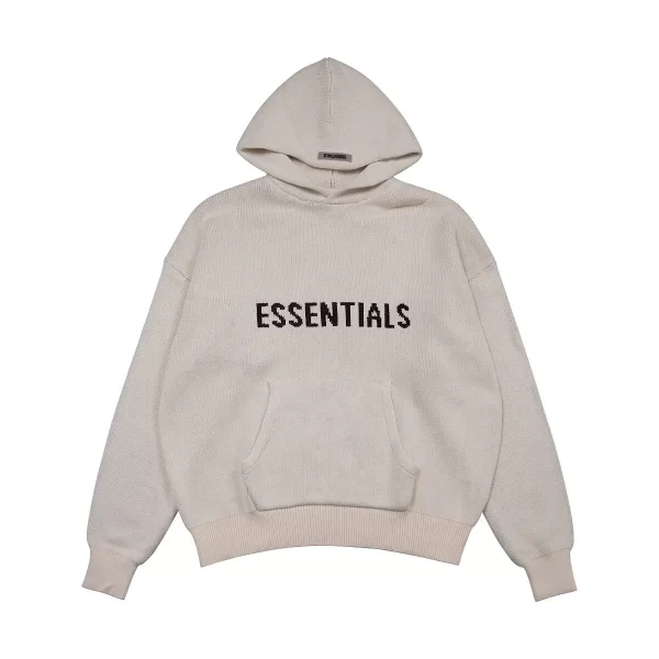 Hoodie de punto Fear of God Essentials Grey